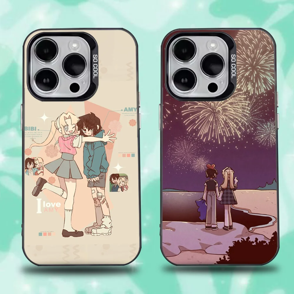 

I Love Amy BIBI Phone Case For iPhone 16,15,14,13,12,11,Pro,Max,Plus,Mini,XS,SE Anti Fall Black Matte Hard Bumper