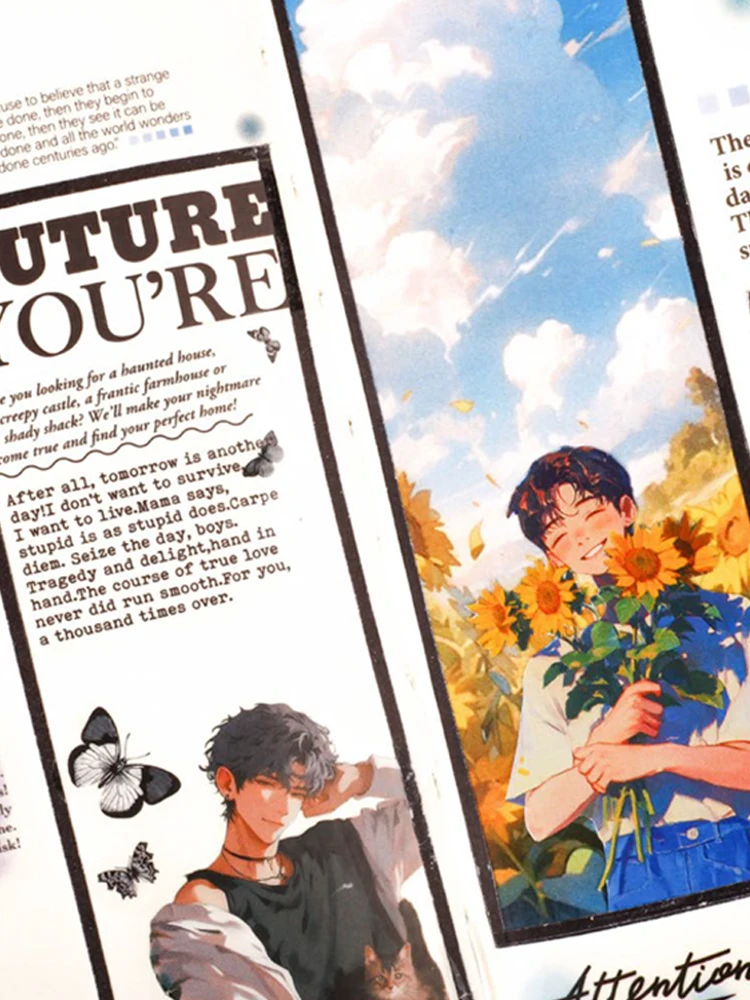 السيد ورقة ، سلسلة اعتراف كتاب ملصقات سلسلة رخيصة kawaii القرطاسية خمر الناس ملصقات الكرتولينا الفقرة سكرابوكينغ