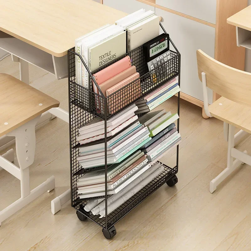 Picture 3: DurableFile Basket Data Office Desk Storage Rack Movable Bookshelf Storage Cabinet Under The Desktop Office Supplies