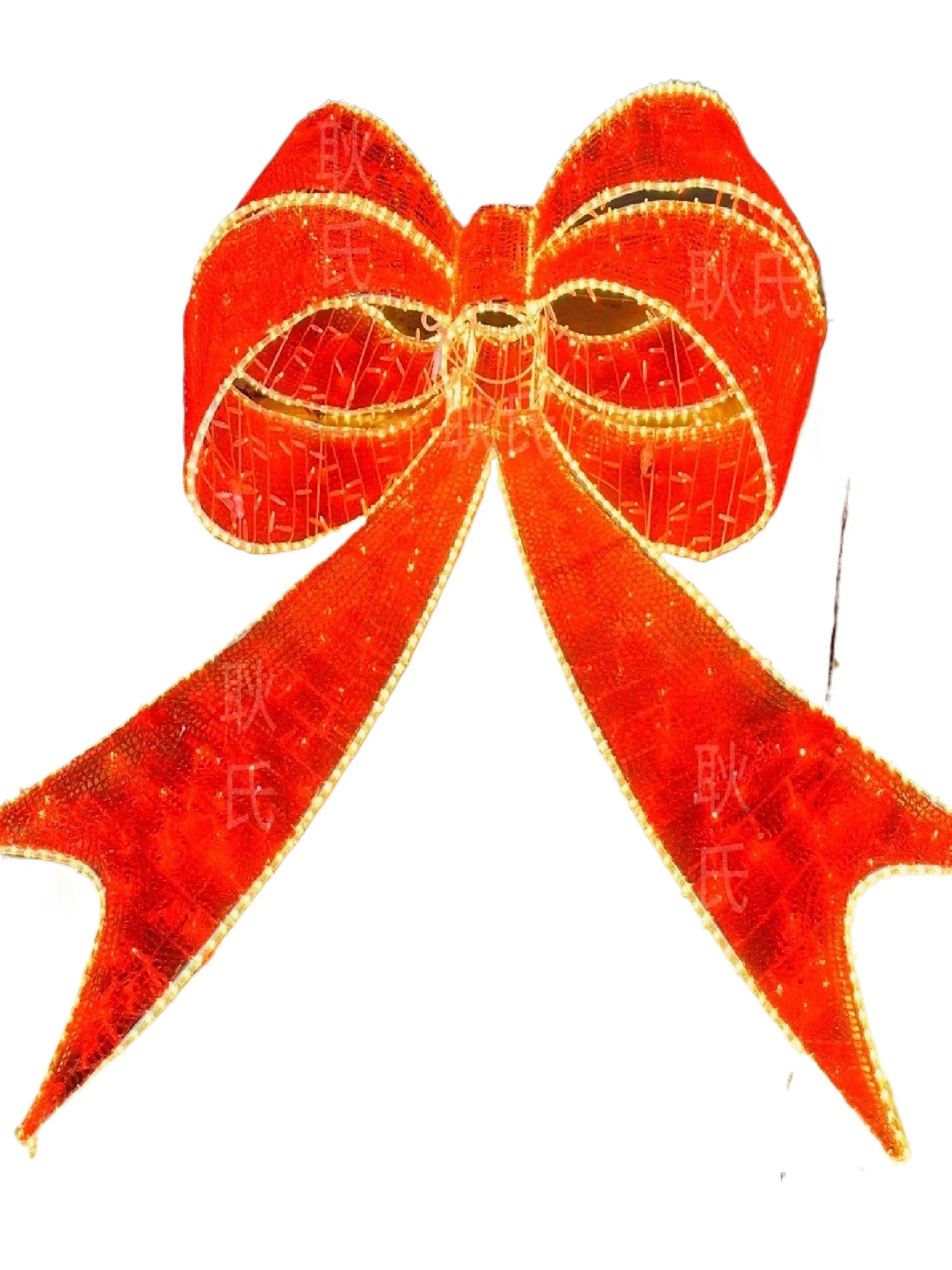 

Christmas outdoor pendant led wrought iron luminous bow boots landscape light shopping mall door scenic spot