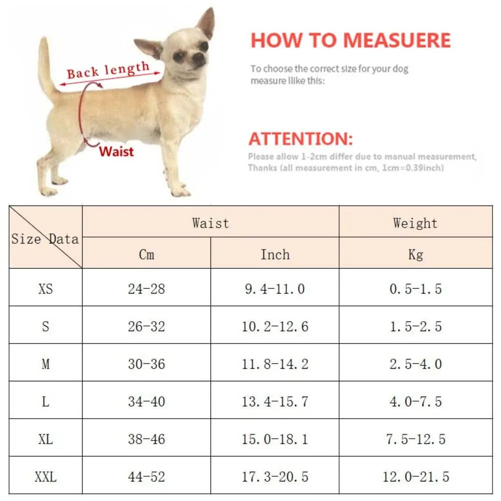 Portable Washable Dog Physiological Pants Leakproof Cartoon Dog Menstrual Pants Breathable Reusable Pet Diaper Cat