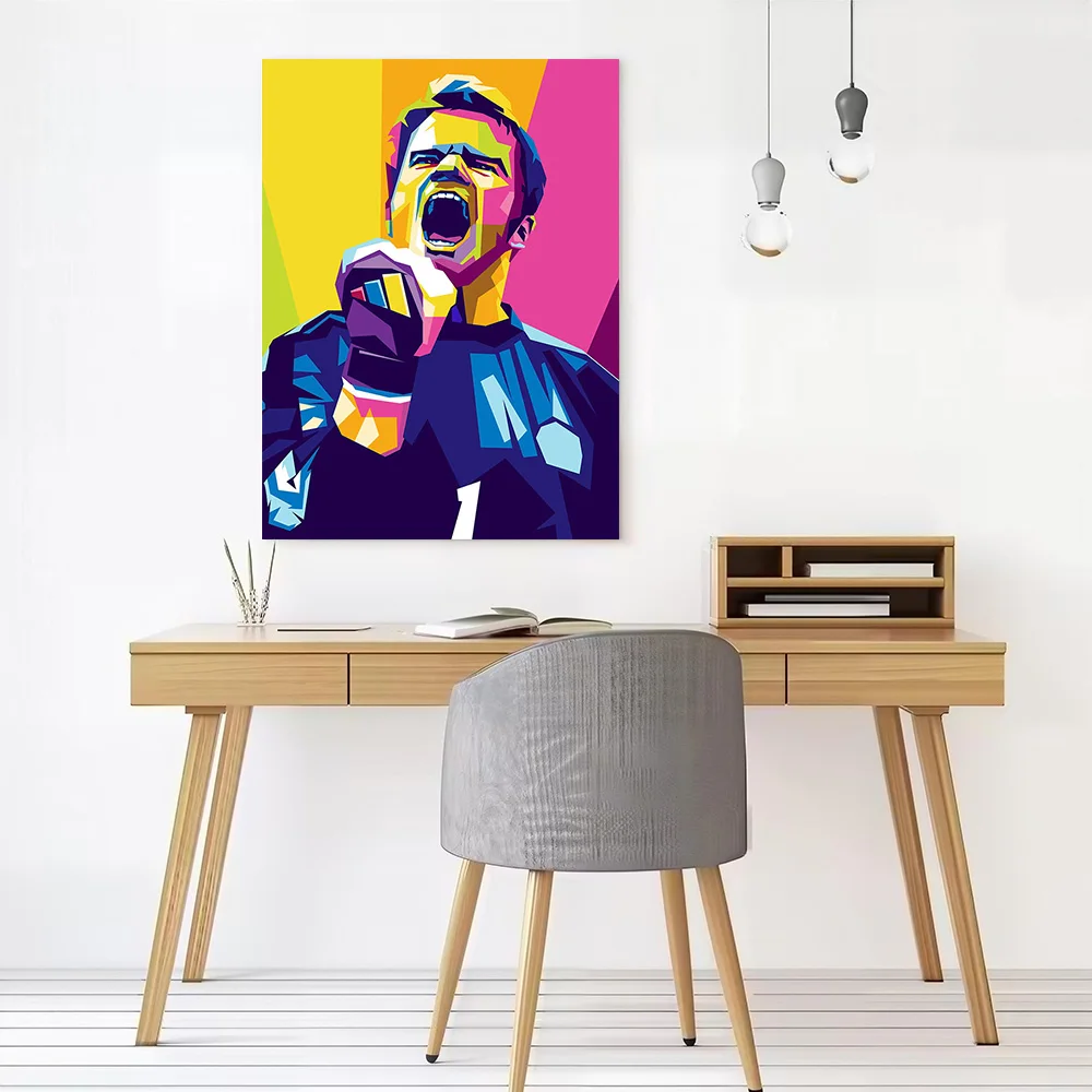 Oliver Kahn Wpap Printed Canvas Poster Custom Pictures Wall Art Canvas Painting for Decorative Paintings Room Decorations Frames