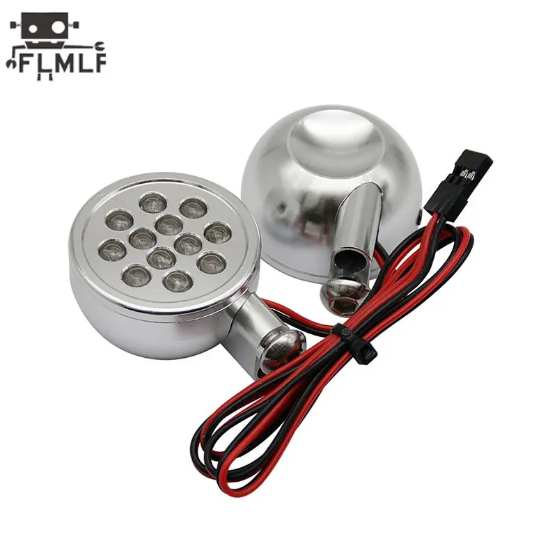 Rc Gas Car CNC Metal Front Light Lamp Assembly with LED Lights for 1/5 HPI ROFUN BAHA ROVAN KM BAJA 5B 5T 5SC Truck Parts