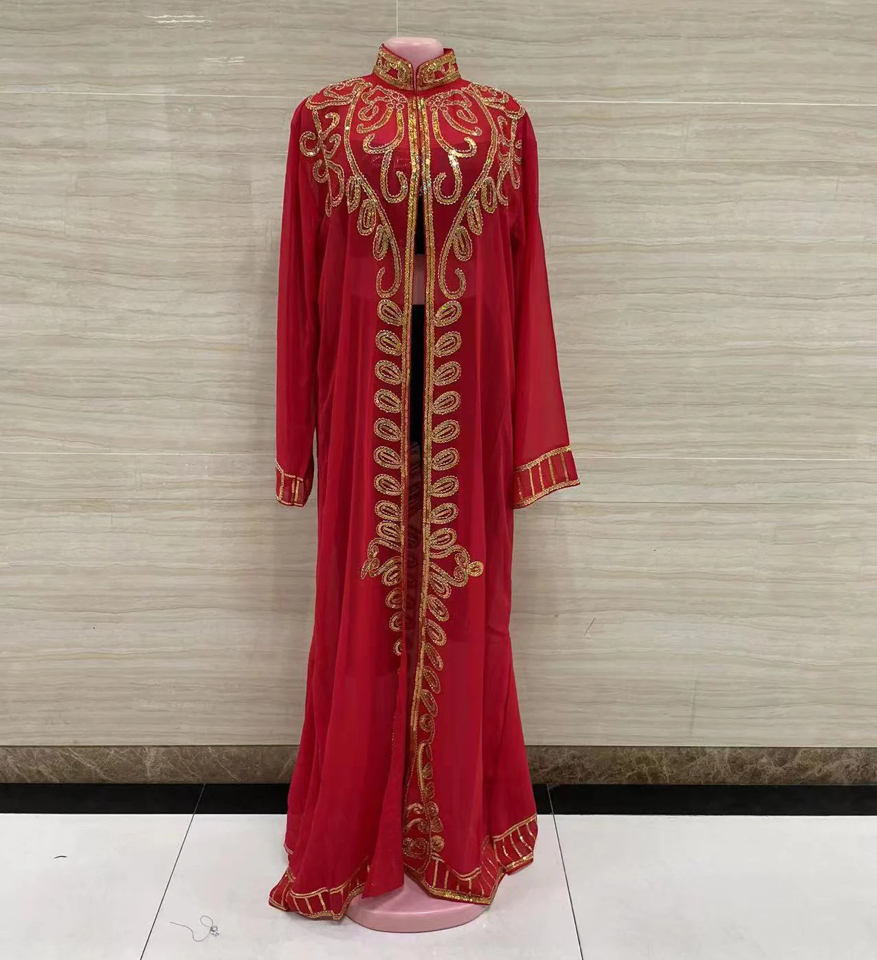 2024 nuovo abito a mantella in Chiffon abito africano con paillettes abito lungo Casual da donna con vestibilitร ampia e taglia libera