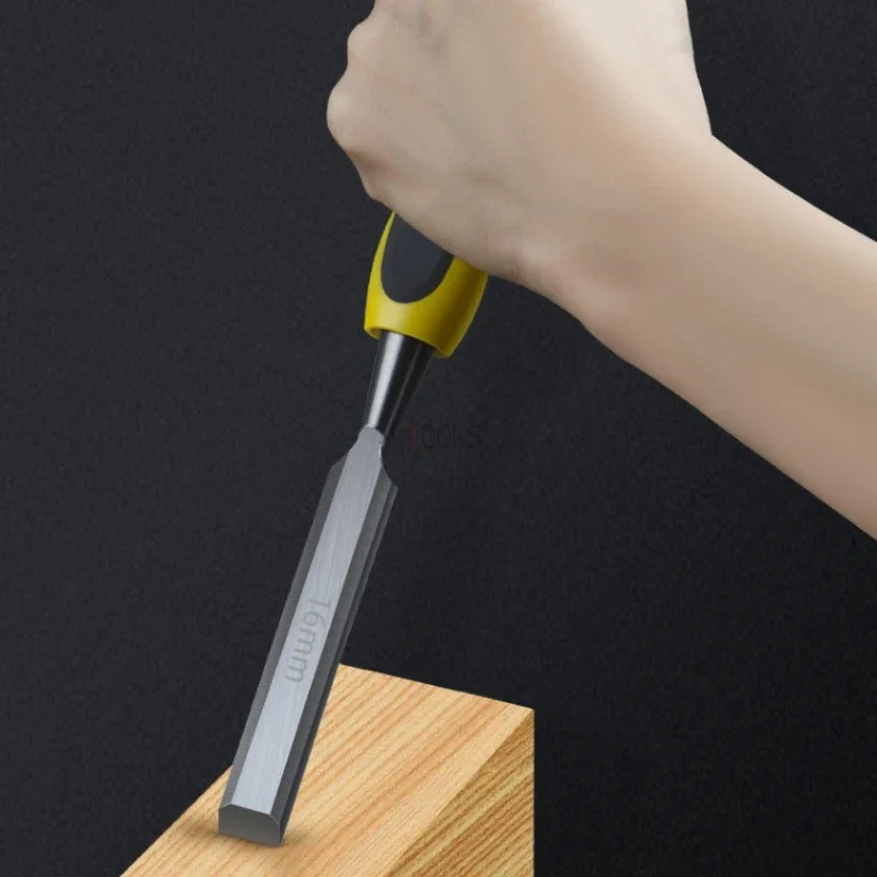 Professional Wood Chisel Set 6-24mm Steel for Woodworking Flat Chisels DIY Woodworking Ergonomic Woodcut Carving Knife Tools Set