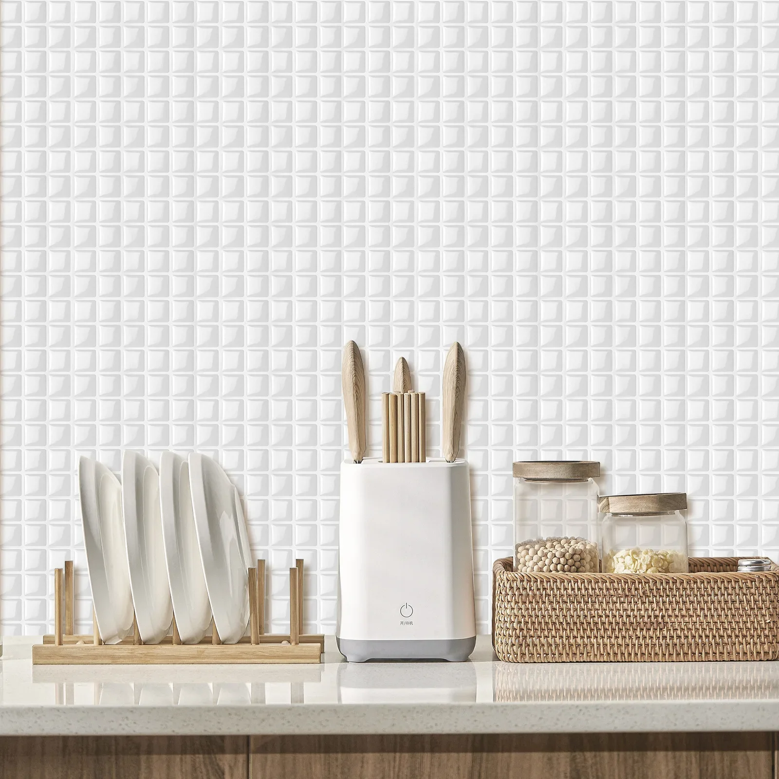 Waterproof Mold Resistant Backsplash Wall Decal Self-adhesive Color Tile Stickers, Bathroom Kitchen BedroomHome Nigeria Africa