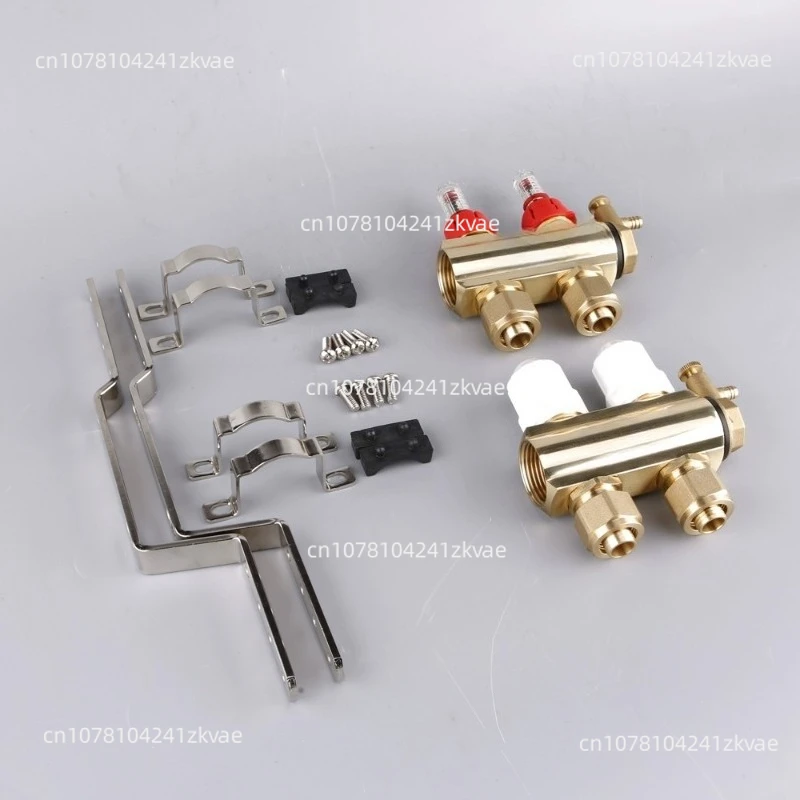 Brass Profile Floor Heating Water  Visual Float Flow Meter Adjustable Temperature Control New Household Collection and Divider
