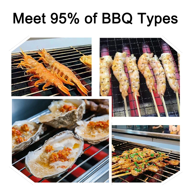 A8 Series 4 Controls Professional Commercial Smokeless Stainless Steel BBQ Grill LPG/Natural Gas High Temperature