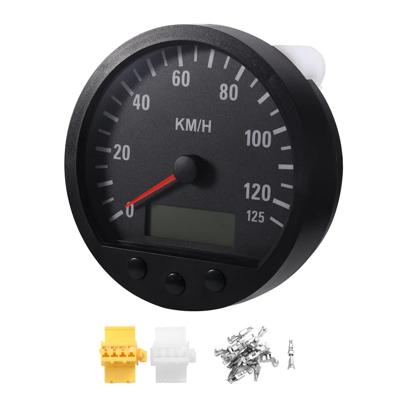 BB AT-Universal 140Mm Diameter Truck Speedometer Odometer 0-125 Km/H Featuring Backlight 9-36V-Newest Version