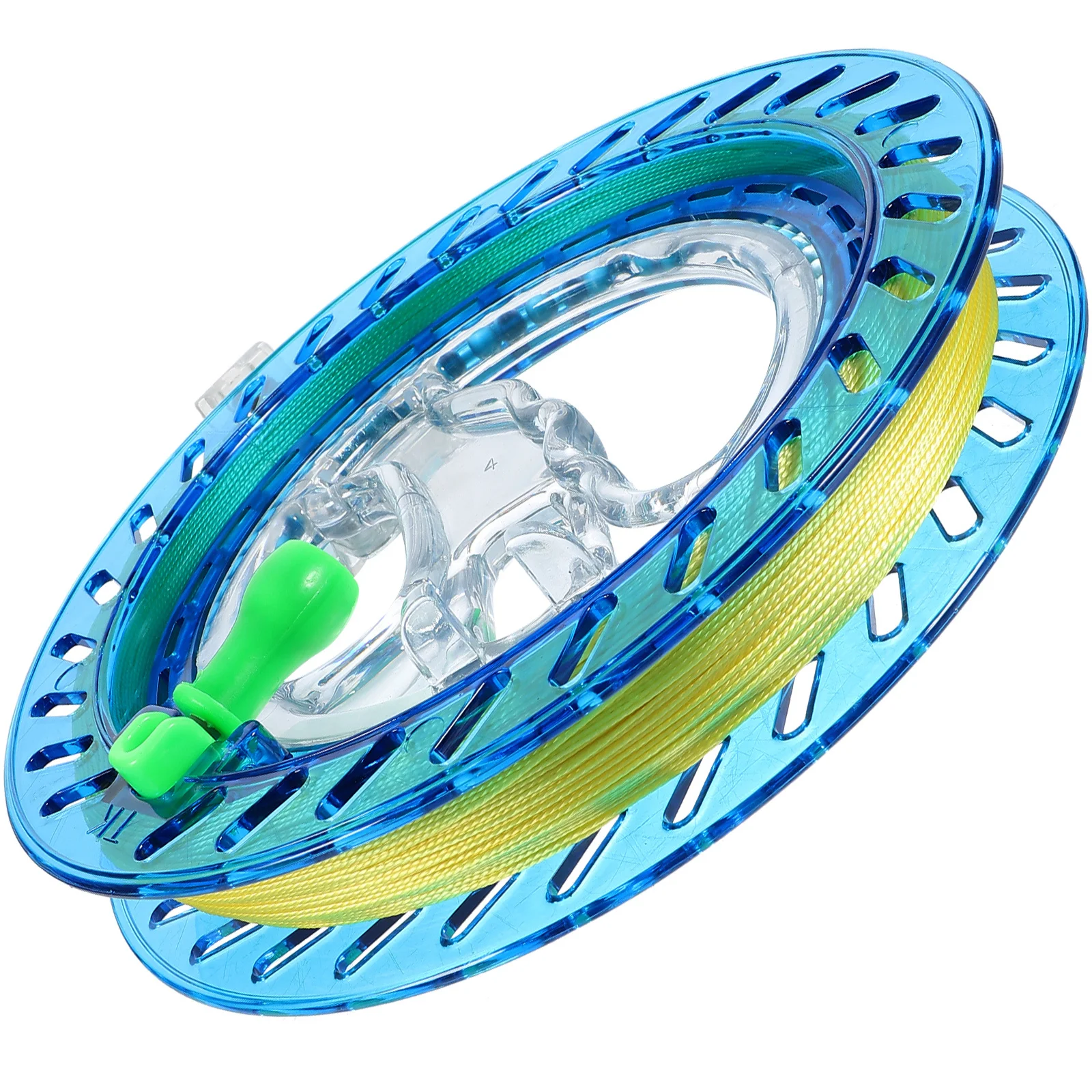 Carrete de rodamiento de bolas antigolpes, carrete duradero resistente al viento para volar al aire libre, longitud de línea ajustable, enrollador inastillable