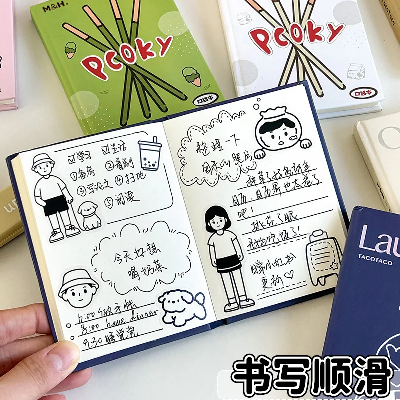 A7 Pocket Tacotaco ลักษณะสูง Mini Notebook Hardface คู่มือนักเรียนโน้ตบุ๊คเปล่า