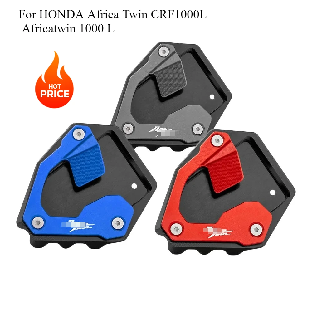 

For HONDA Africa Twin CRF1000L Africatwin 1000 L Motorcycles Side Stand Enlarger Plate Kickstand Extension Pad & Tire Valve Cap