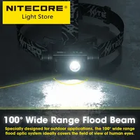 Sale NITECORE HC60 V2 USB-C Rechargeable Headlamp 1200 LMs 180° Adjustable Angle Headlight Flashlight with 3400mAh 18650 Battery