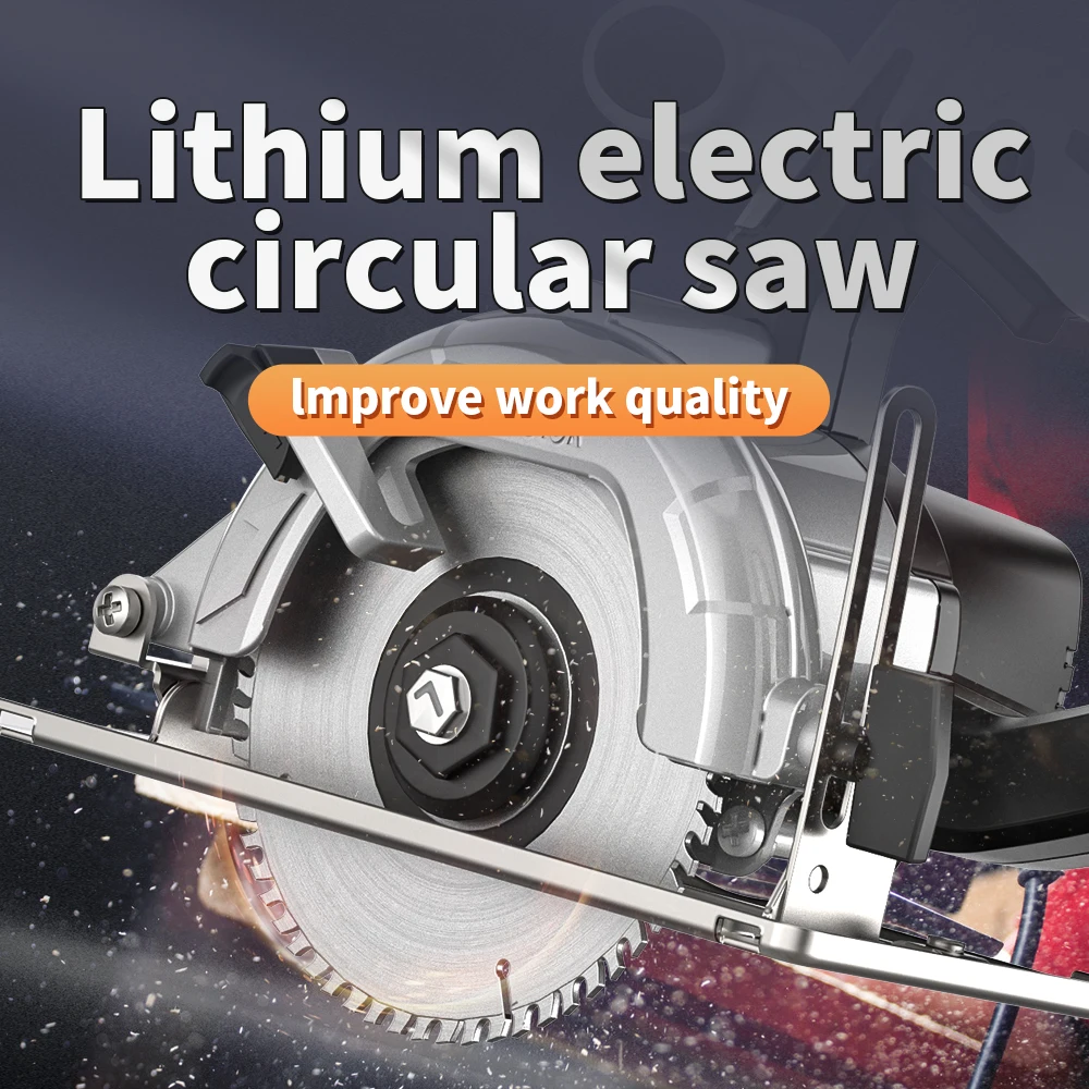For 5-inch Electric Circular Saw Brushless Motor 125mm Blade Diameter 20V 11000RPM 45 Max Cutting Depth 4.0AH*2
