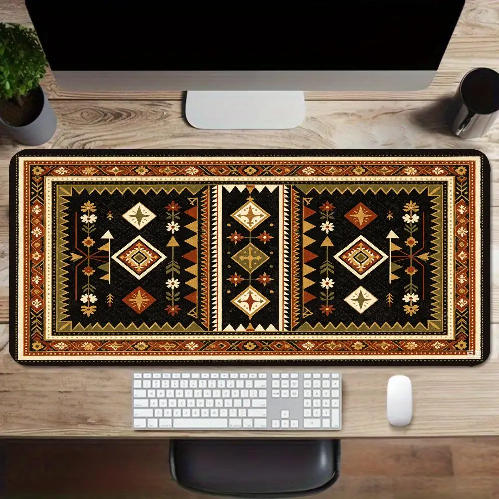 Bohemian Arrow Persian Rug Pattern Table Mat Desk Mat Large Size For Dorm Room Decor
