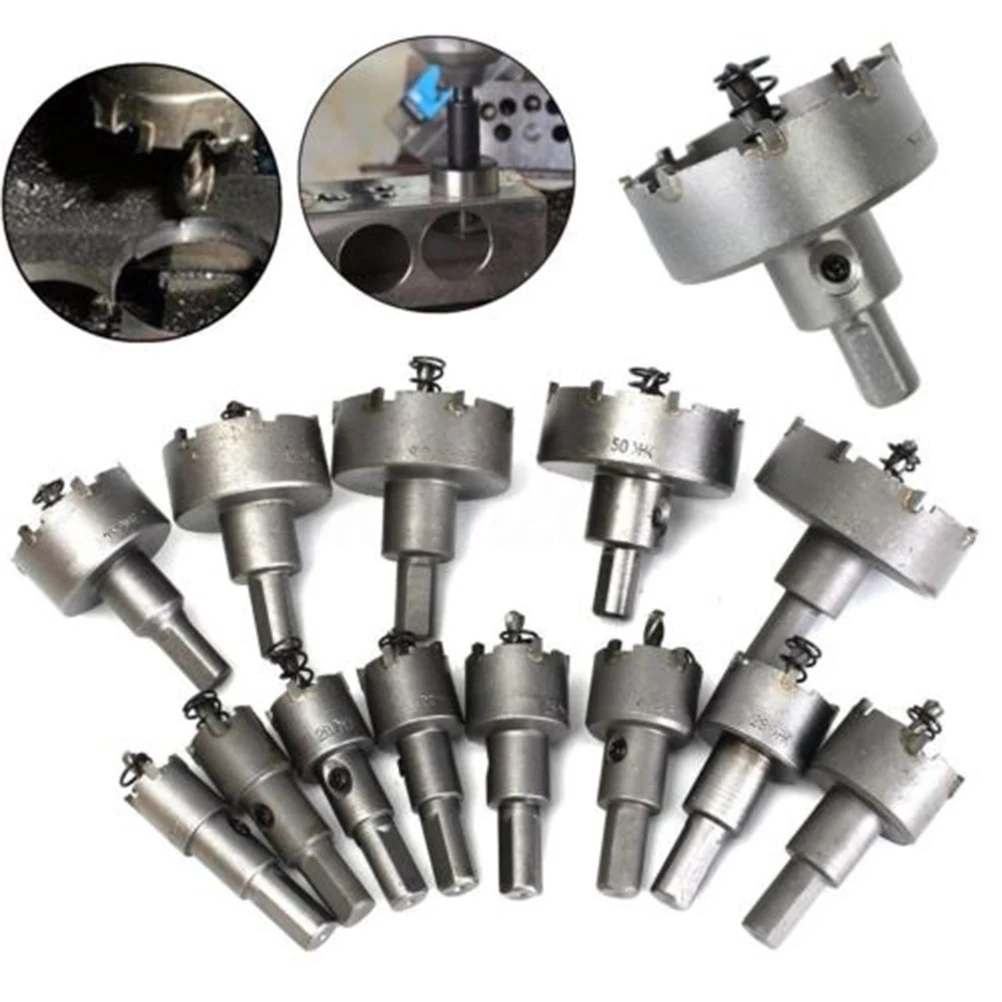 

13pcs Metal Hole Set Stainless Steel Drill Bits Rotary Tool Silver Excellent Cutting for Bench Electric Drills Suitable