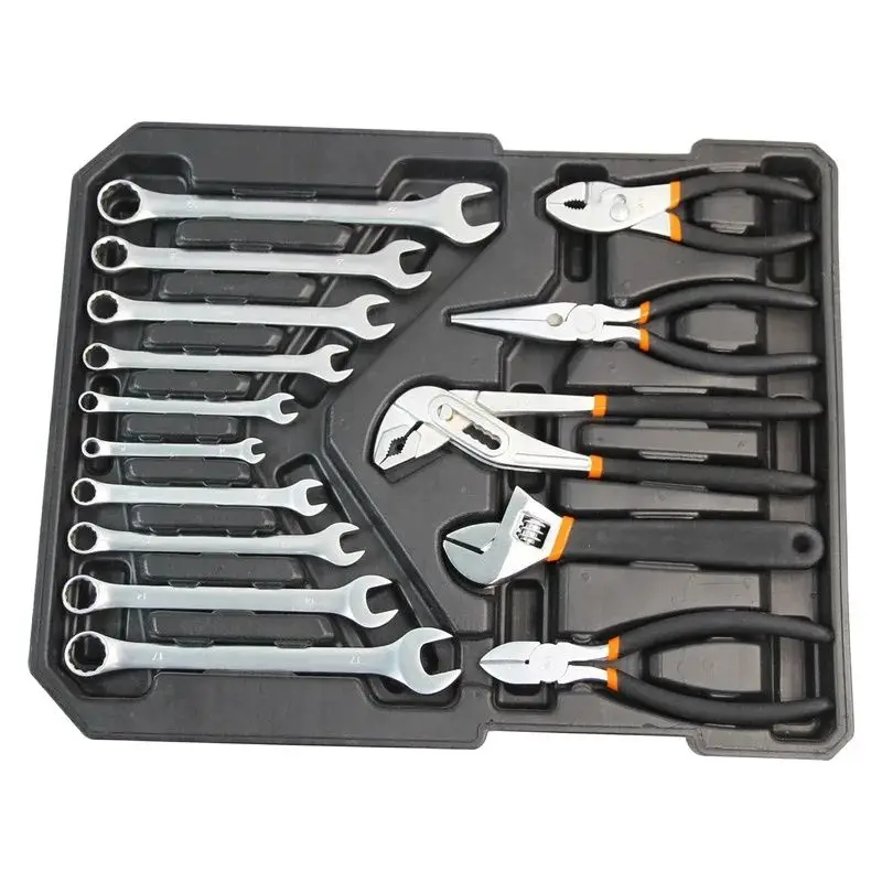 New Tool Set 186 Professional Aluminum Trolley Box Maintenance Manual Tool Set for Household Use