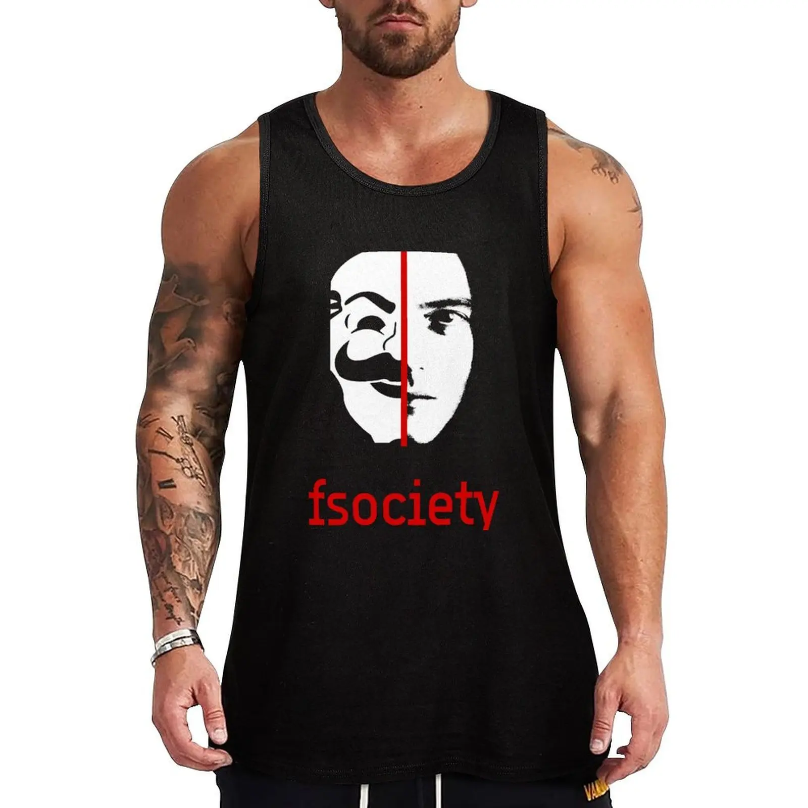 We Are The fsociety (red) Tank Top summer 2024 Bodybuilding shirt