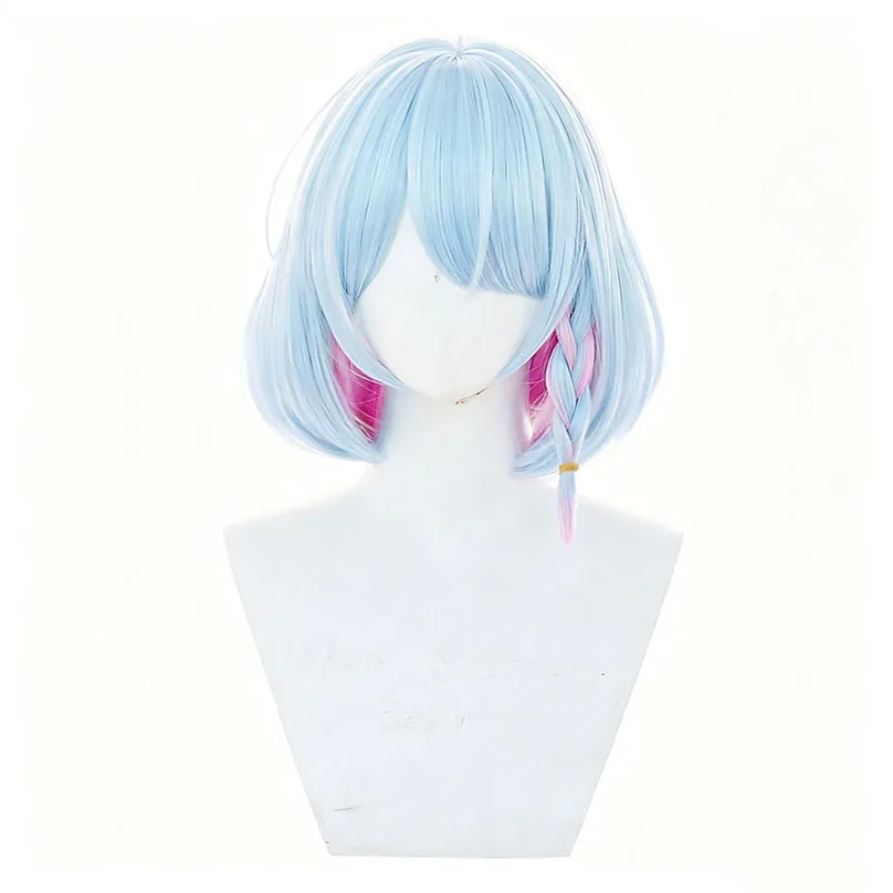 Game Blue Archive Arona Cosplay Short Wathet Wig Synthetic Hair Bule Halo For Women Halloween Carnival Party Costume Headwear