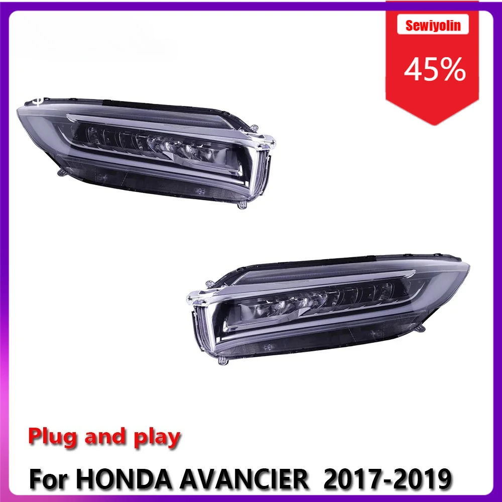 

Sewiyolin автомобильные светодиодные лампы фары в сборе для HONDA AVANCIER 2017-2019 противотуманные фары DRL тормозной указатель поворота