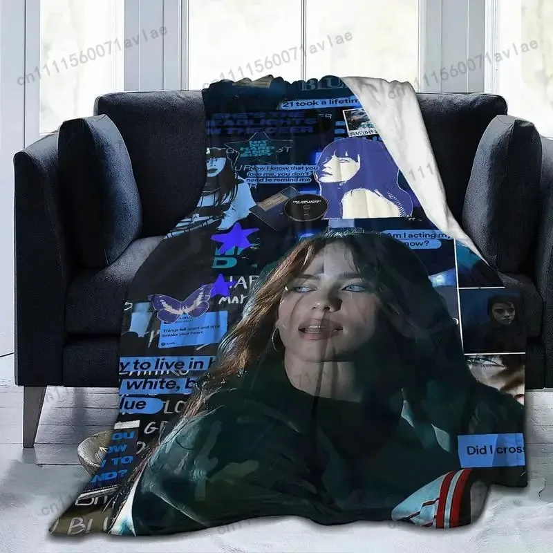 Customize Billie Inspired Ultra-Soft Flannel Throw Blanket – Cozy, Comfortable All-Season Blanket for Living Room, Office, Sofa