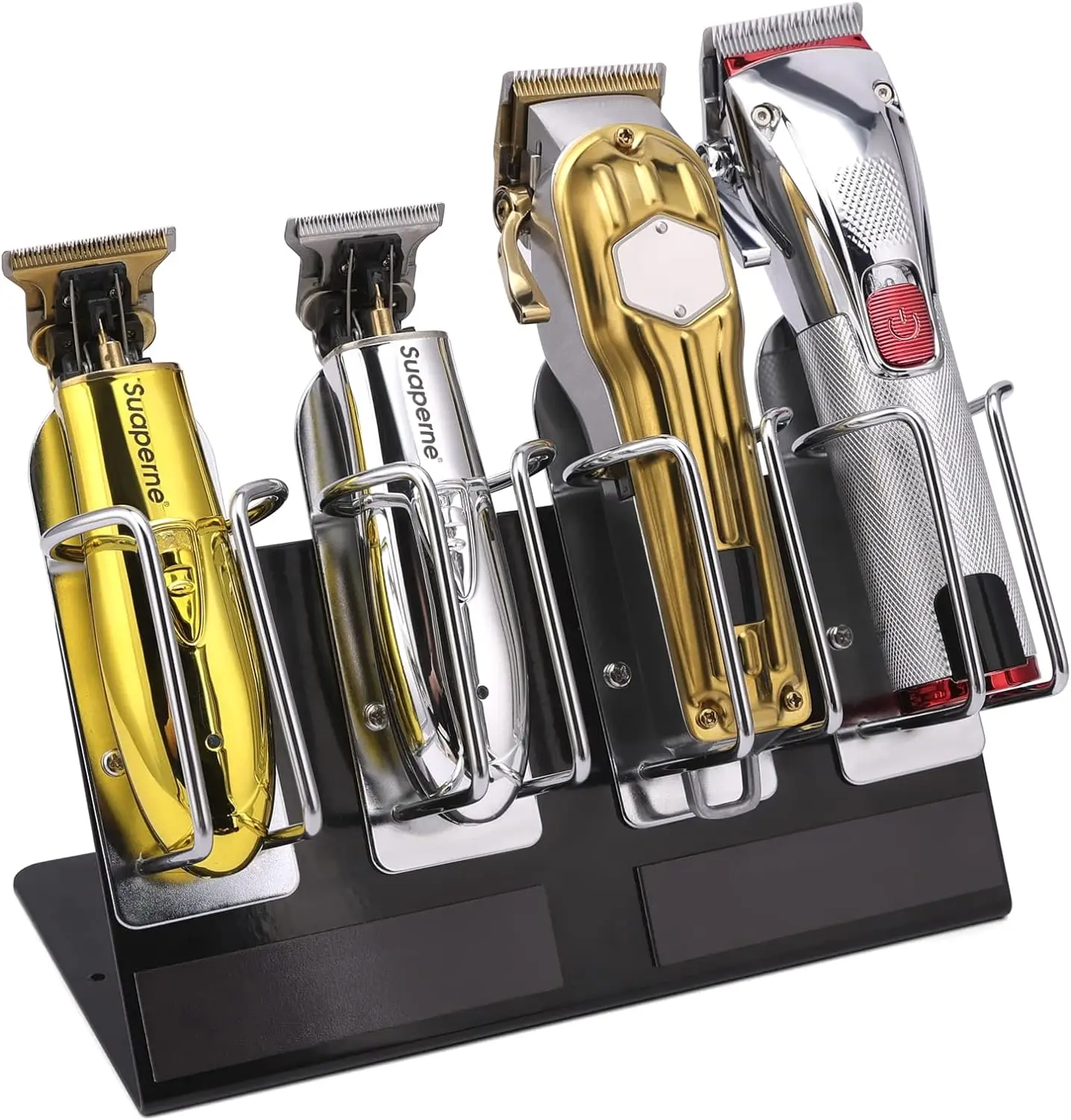 4Pcs Hair Clipper Holder Rack Electric Hair Trimmer Cutter Barber Stand Stainless Steel Clippes Rack for Salon Tools