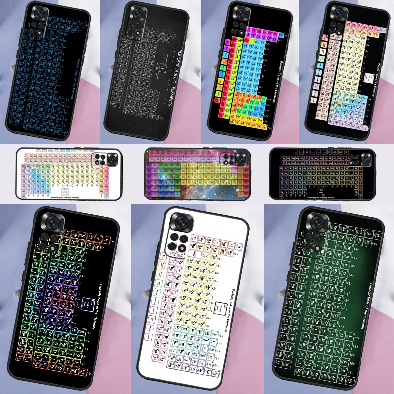 Chemistry Periodic Table of Elements Phone Case For Xiaomi Redmi Note 11 Pro Note 10 Pro 12 8 9 Pro 9S 10S 11S 12C 9C 10C Funda