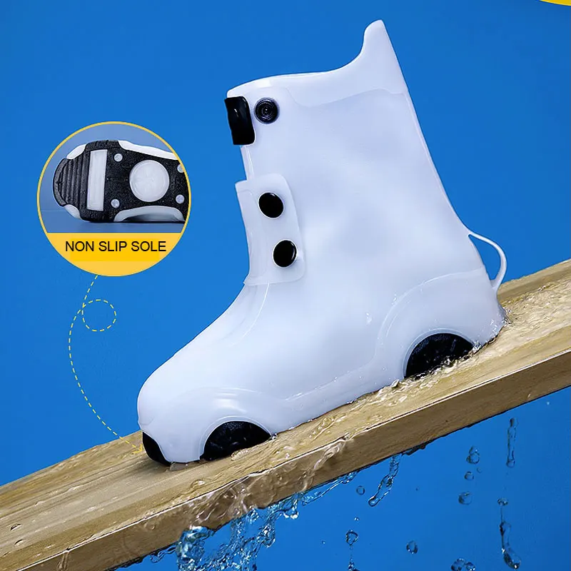 Copriscarpe impermeabili per scarpe da bambino copriscarpe in Silicone per bambini protezioni per stivali in gomma da neve portatile protegge la