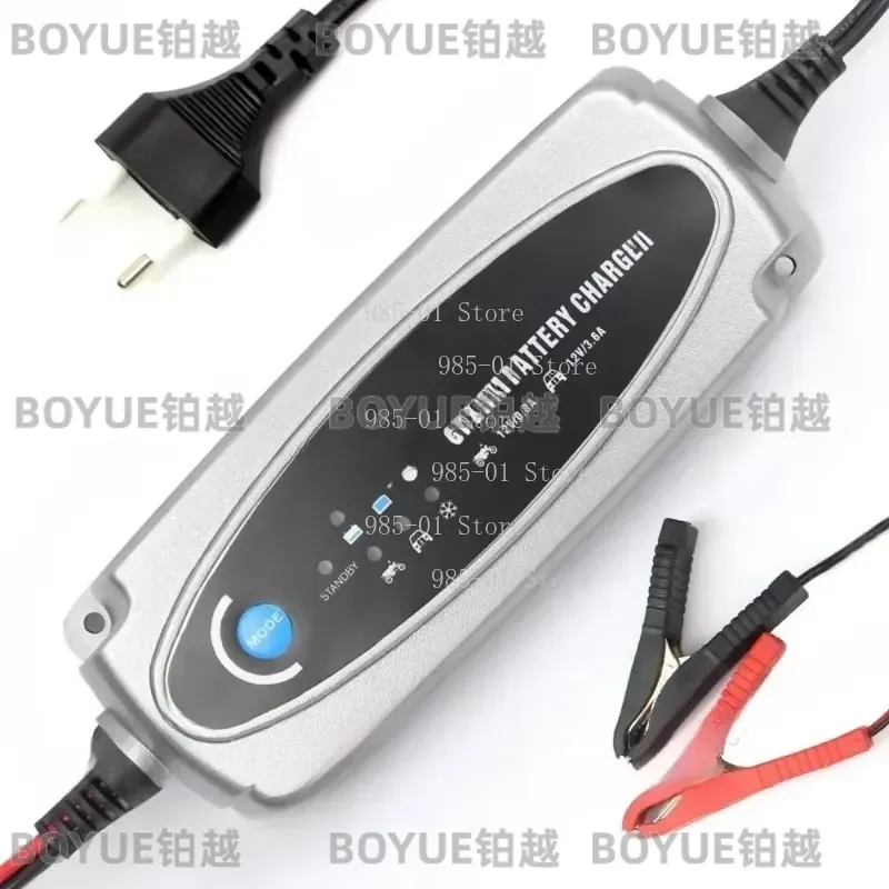 Car Motorcycle Acid Battery Charger, 12V 0.8A/3.6A Intelligent Rescue Maintainer, Automatic Pulse Charging Equipment