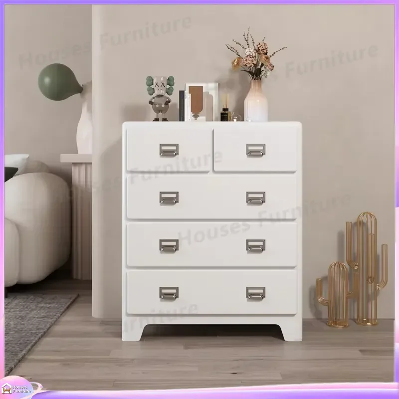Vintage 5 Drawer Metal Shoe Cabinet Storage Organizer Entryway Hallway Console Table Buffet Sideboard for Home Office Coffee view 3