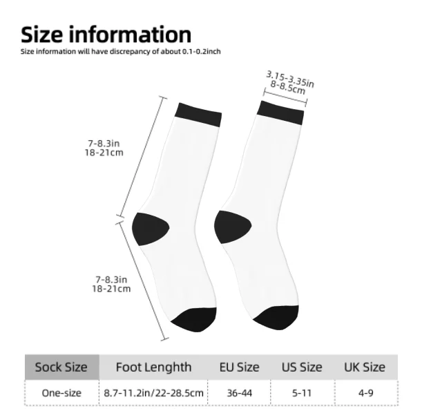 Spectacle Frames Crew Socks Fun Novelty Socks Unisex Black and White One Size Harajuku Retro Style Breathable
