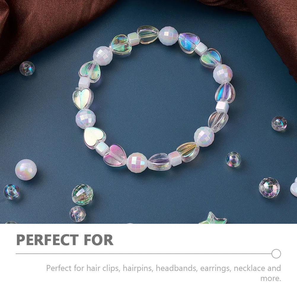 

1 Box Of Acrylic For Jewelry Making Diy Spacer Beads Craft Kit Bracelet Necklace Loose Beads Decor Beading Accessories