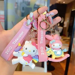 Sanrio Hello Kitty Cute Key Chain Girls Backpack Decoration Car Key Pendant Girl Gift Anime Keychain Charms Home Accessories