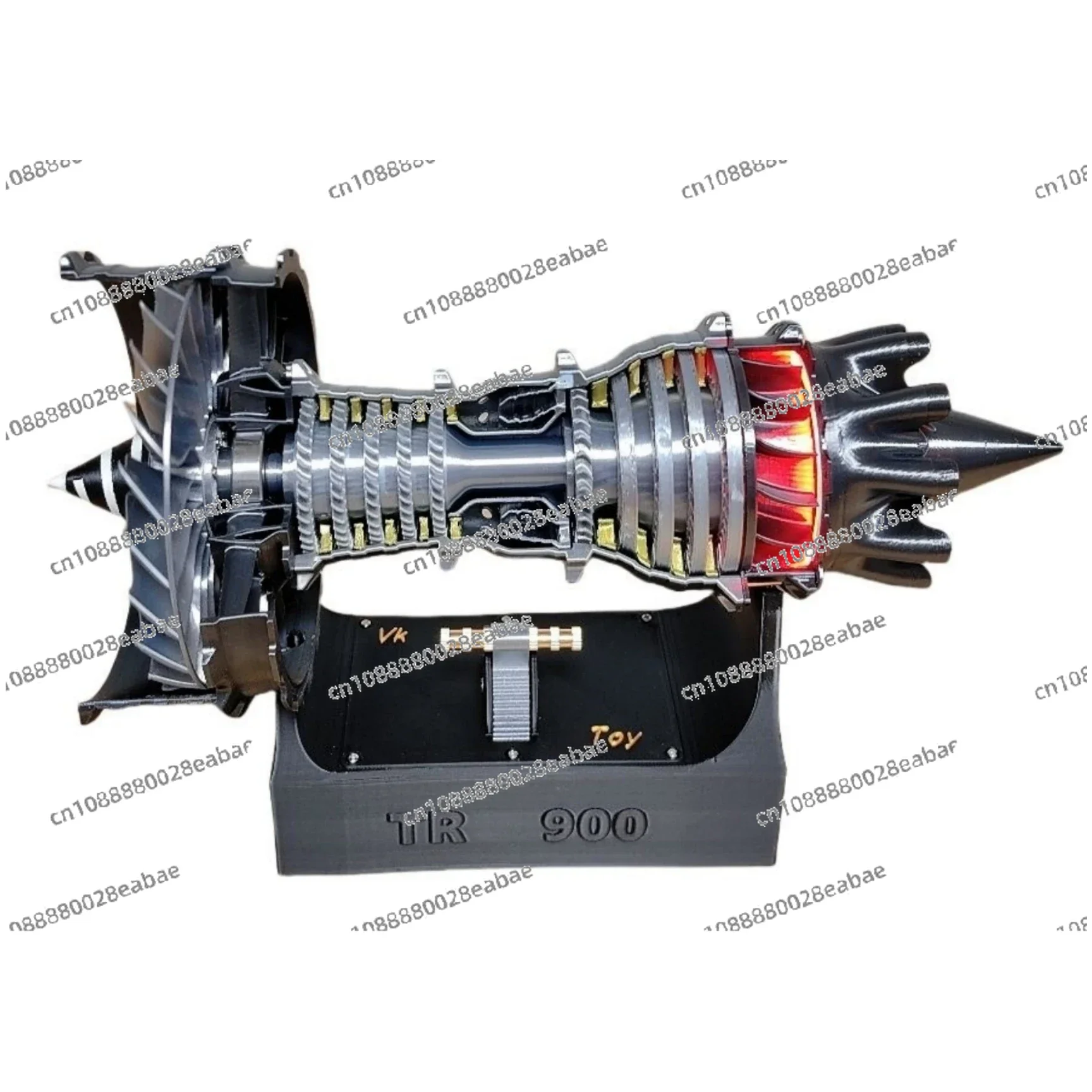 27CM TR900 Turbofan Engine Model DIY Assembly Kit High-speed Aircraft Jet Engine 3D Printing Experimental Toy