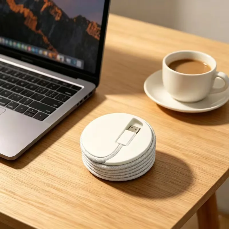 2pcs Winding Device, Wire Organizer, Data Cable Storage Device, Braided Wire Cable Storage Button, Portable Pocket Winding Devic
