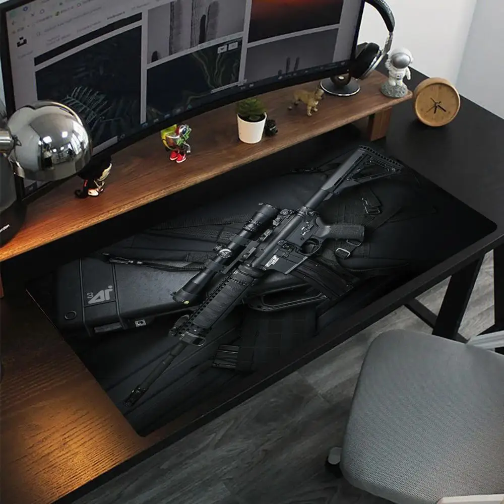 

Gun game office study mouse pad non-slip desk mat extra large dirt-resistant non-slip gaming pad