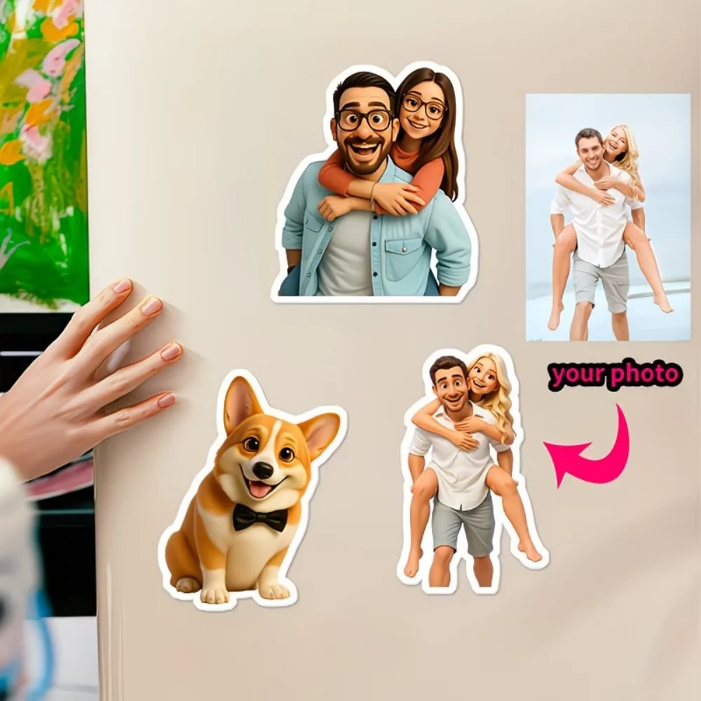Personalisierte süße Cartoon-Animations-Schlüsselanhänger, Bild, individueller Kühlschrankmagnet, Schlüsselanhänger aus Acryl, DIY-Schlüsselanhänger, Geschenk – Detail 6