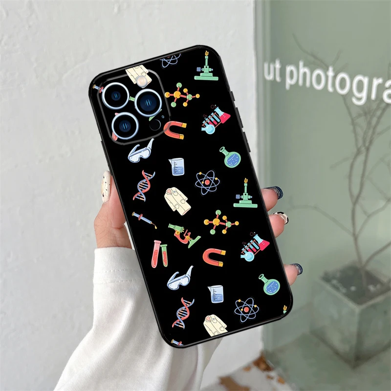 علم الأحياء مختبر قضية الهاتف ، غطاء آيفون 15 ، 12 ، 13 Mini ، 11 ، 12 ، 13 ، 14 برو ماكس ، X ، XS ماكس ، 7 ، 8 Plus ، SE ، XR ، 2020