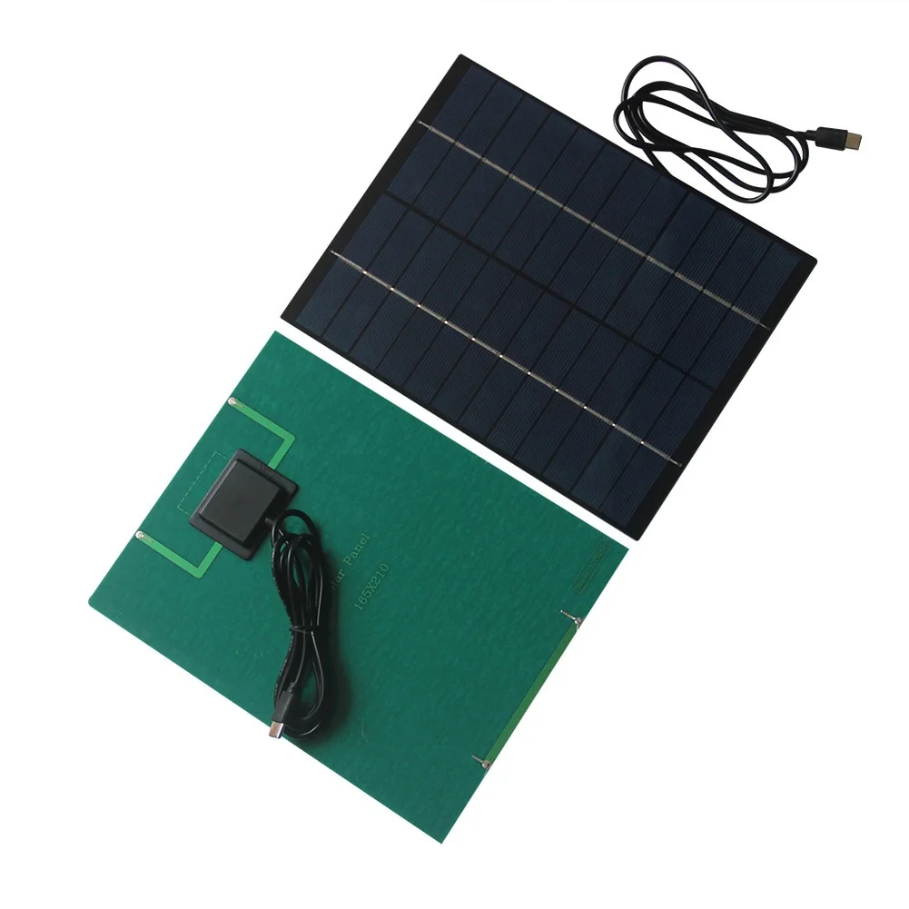 1pc 6W 12V Type C Solar Panel Charger 165x210mm For Security Camera Fan Curtain Portable Power Supply