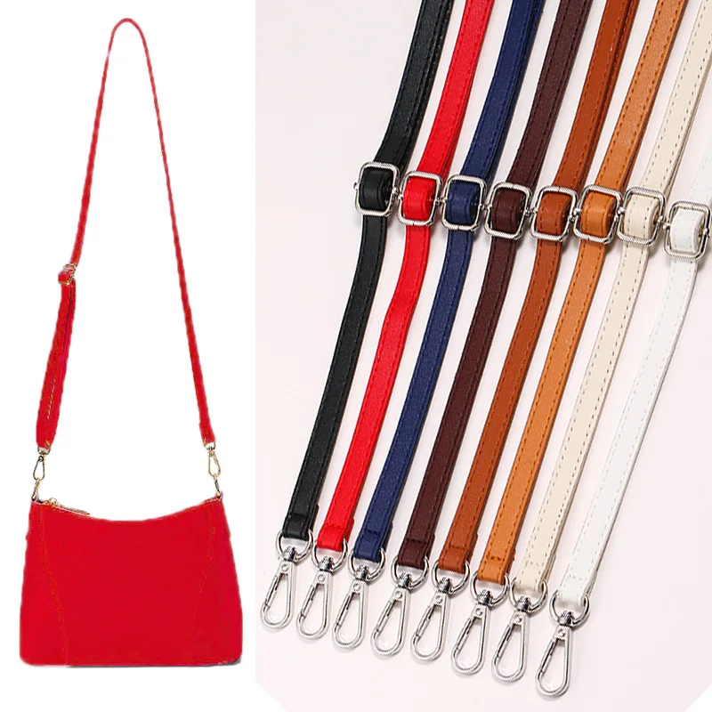 1.2CM Wide Thin Crossbody Shoulder Strap Woman PU Leather Long Belt Replacement Detachable Hand Bag Straps Adjustable Bag Belts