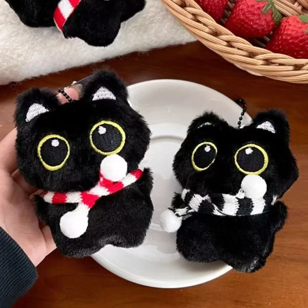 MINISO милый черный кот брелок идеально подходит для женщин дамы Хэллоуин Рождество день рождения рюкзак сумка кошелек украшение