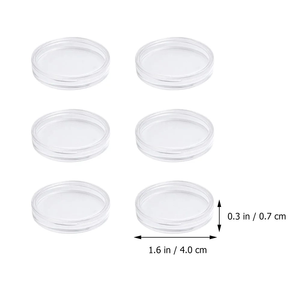 

50 PCS Acrylic Coin Box Display Boxes for Collectors Clip Coins Holders Supplies