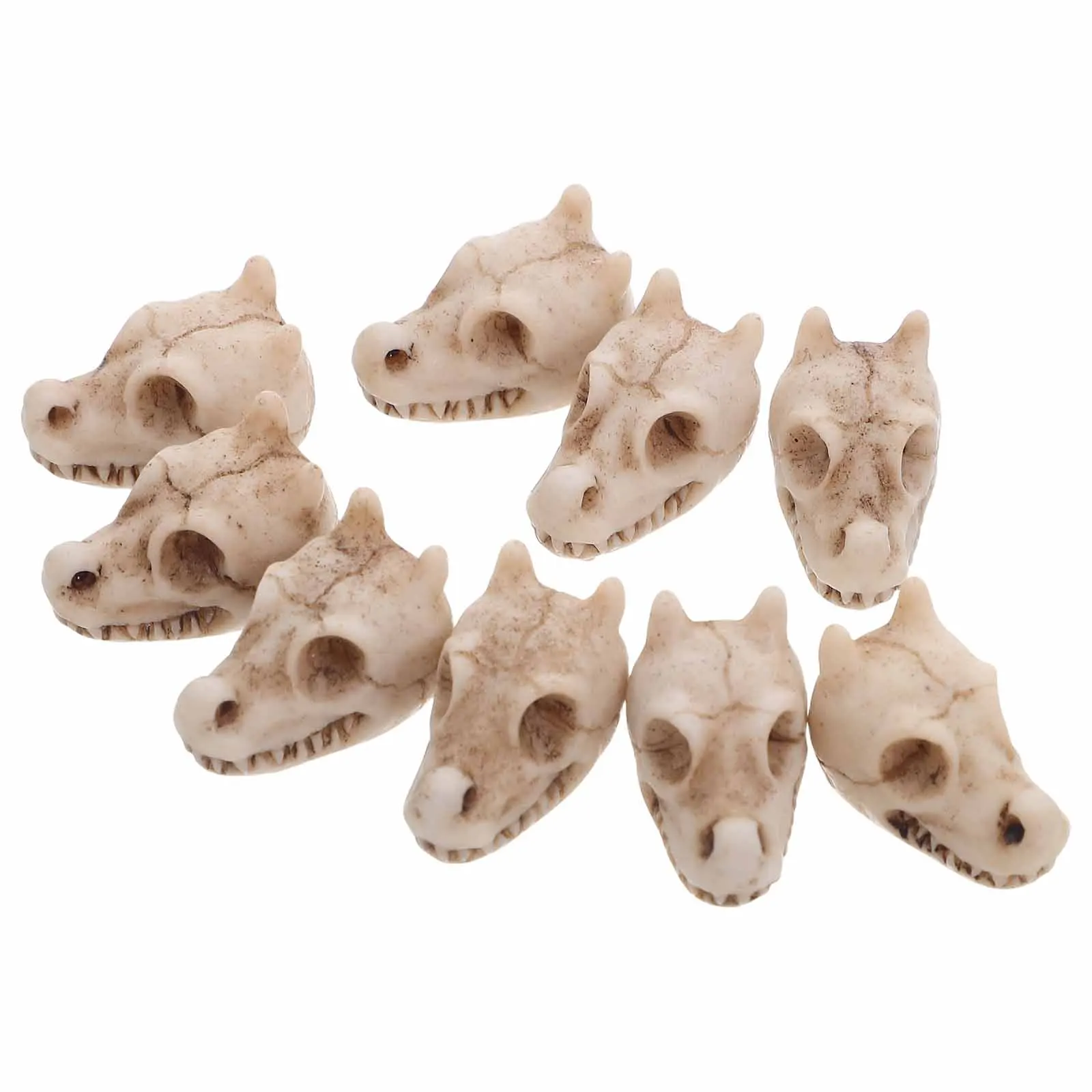

20pcs Resin Mini Dragon Skulls Outdoor Garden Decorations Fish Tank Accessories Miniature Animal Bone Statues Weather Resistant