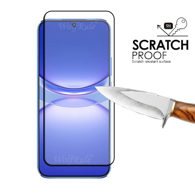 Protector de pantalla 6 en 1 para Huawei Nova 12S, cristal templado 9H, pegamento de cubierta completa, cristal de lente