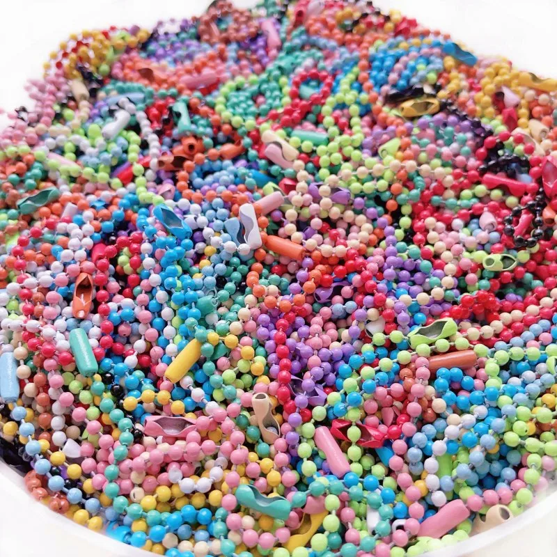 50/80pcs 11.5mm Ball Bead Chains Diy Keychain/Dolls/Label Hand Tag Connector Bracelet Jewelry Making Accessorise Wholesale