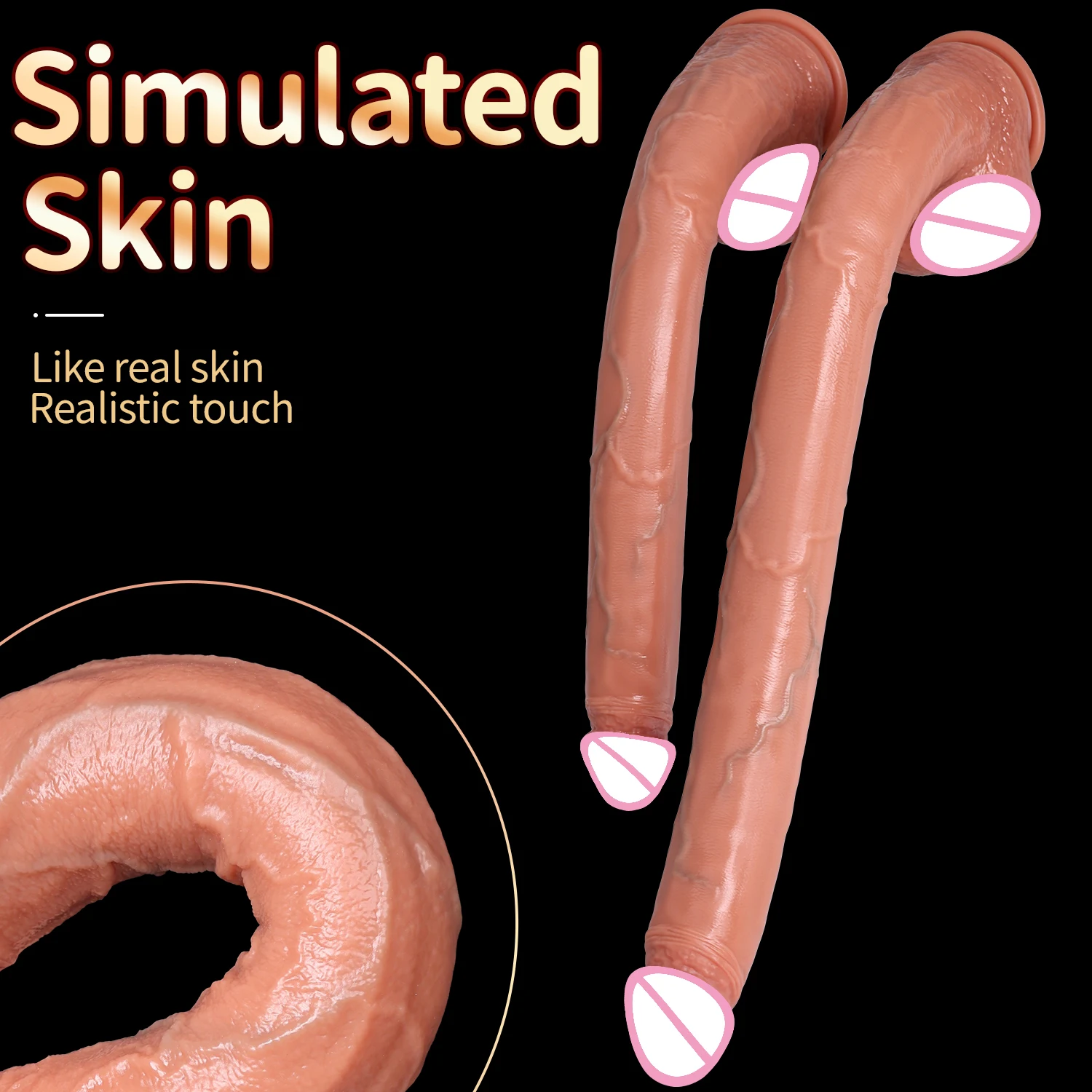 Super Long Skin Dildo Penis Medical Silicone Realistic SexToy For Women Masturbator Makeup Dildo Strapon Suction Cup Dick Adults view 6