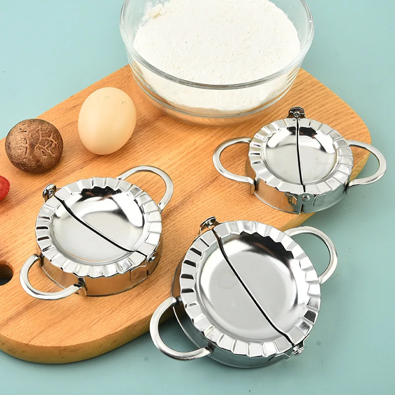 1 Uds. Máquina para hacer dumplings, prensa de 3 tamaños, masa para raviolis, pastelería, pastel, máquina para hacer dumplings, molde Gyoza, herramienta para hacer moldes Jiaozi, herramientas de cocina