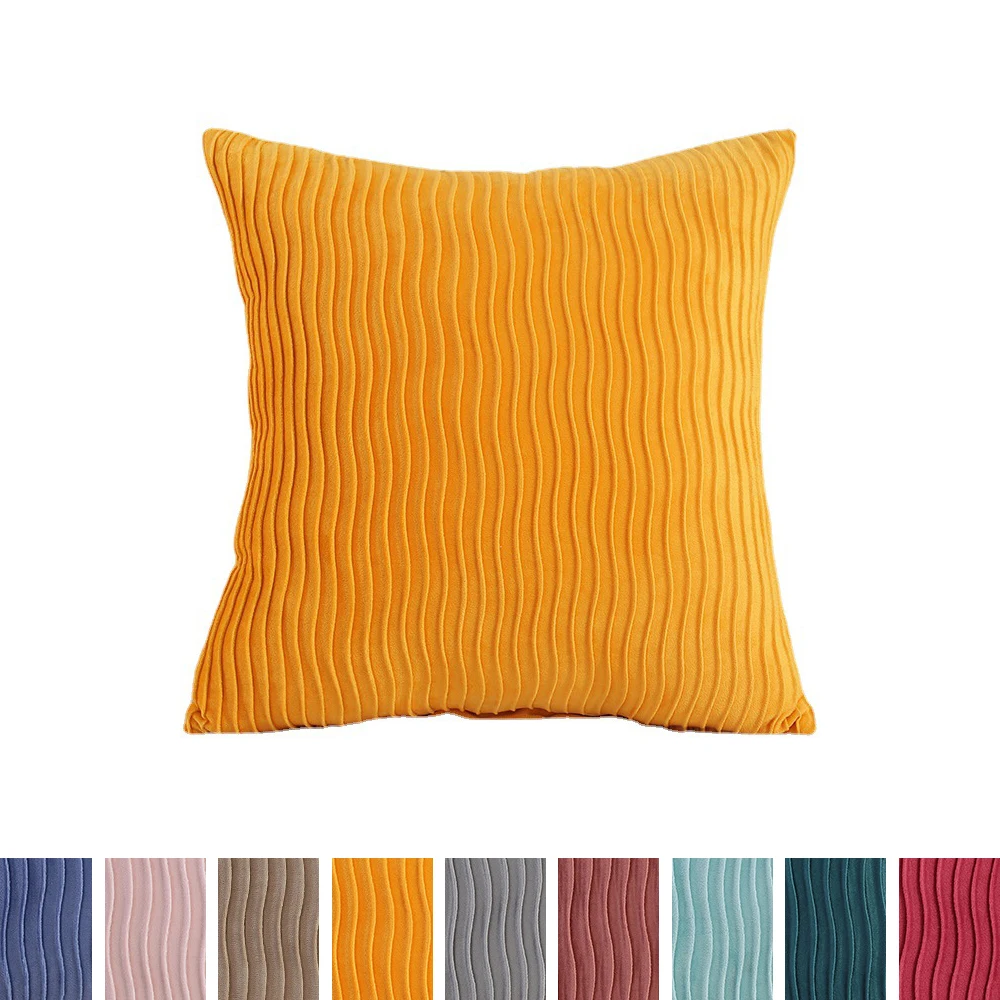 Funda de cojín con diseño de proceso plisado, cubierta de almohada decorativa para decoración del hogar, sofá, sala de estar, cojín de lujo, 45x45cm