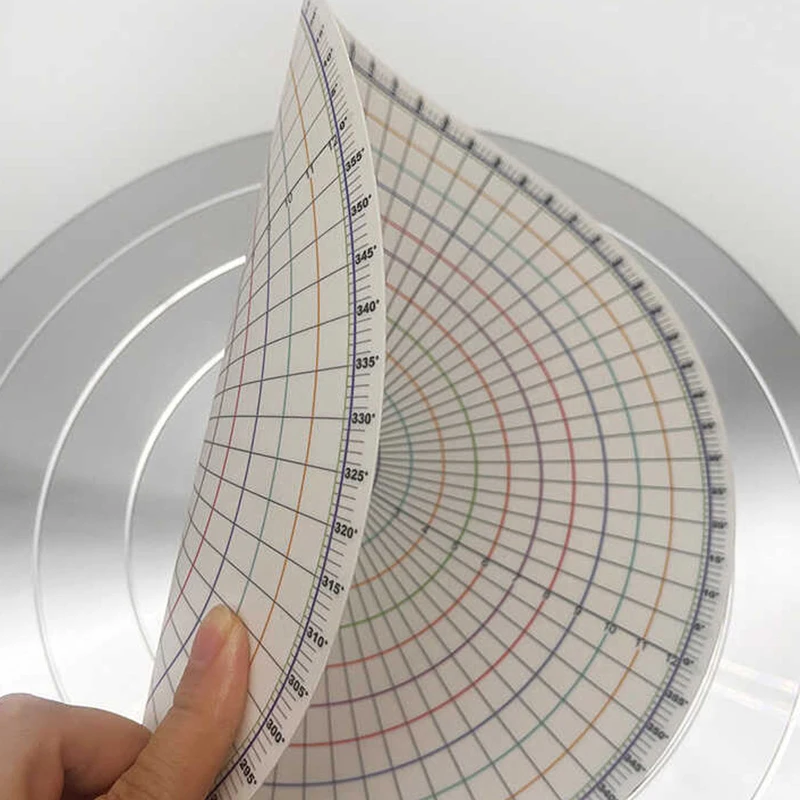 26cm Painting Tool Pottery Round Divider Circular Equal Parts Card DIY Ceramic Underglaze Painted Auxiliary Pad