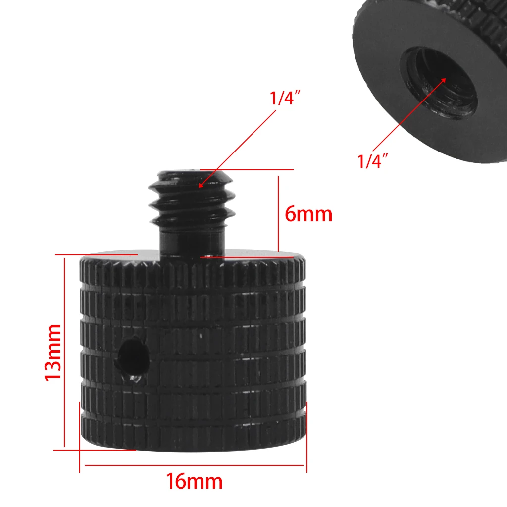 1x verstärkter Kamera-Konvertierungs schrauben adapter 1/4 bis 3/8 m4 m5 m6 m8 m10 Stecker-Innen schraube für Einbeinstativ-Stativkugel-Licht halterung – Detail 23